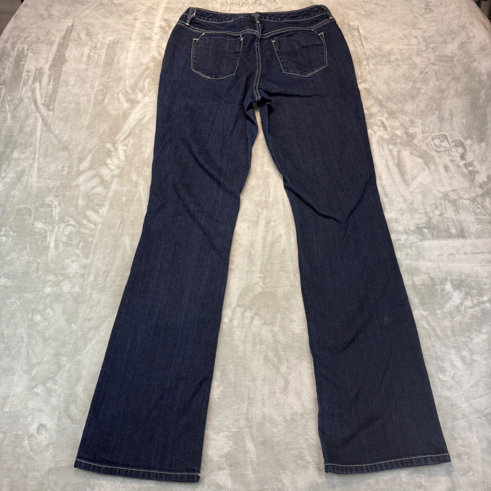 Mossimo Denim Womens Mid Rise Curvy Bootcut Jeans Dark Wash Blue Size 8L Long - Picture 2 of 9